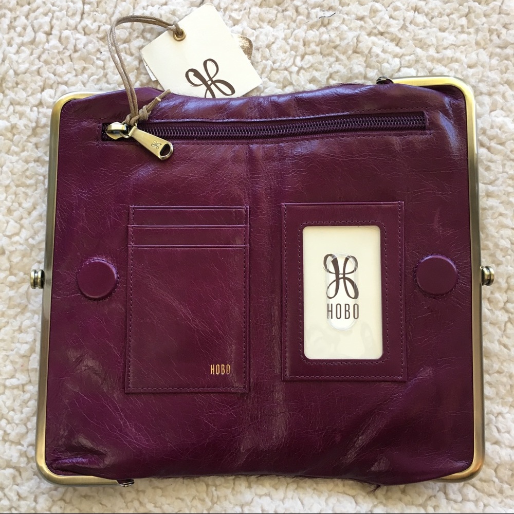 NWT HOBO Lauren Calf Hair Leather Wallet - Picture 2 of 8
